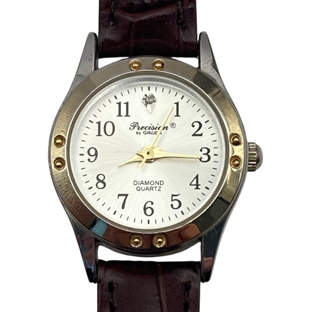 Precision by Gruen Diamond GP423L Women's Watch 24mm - New Battery - Adjustable